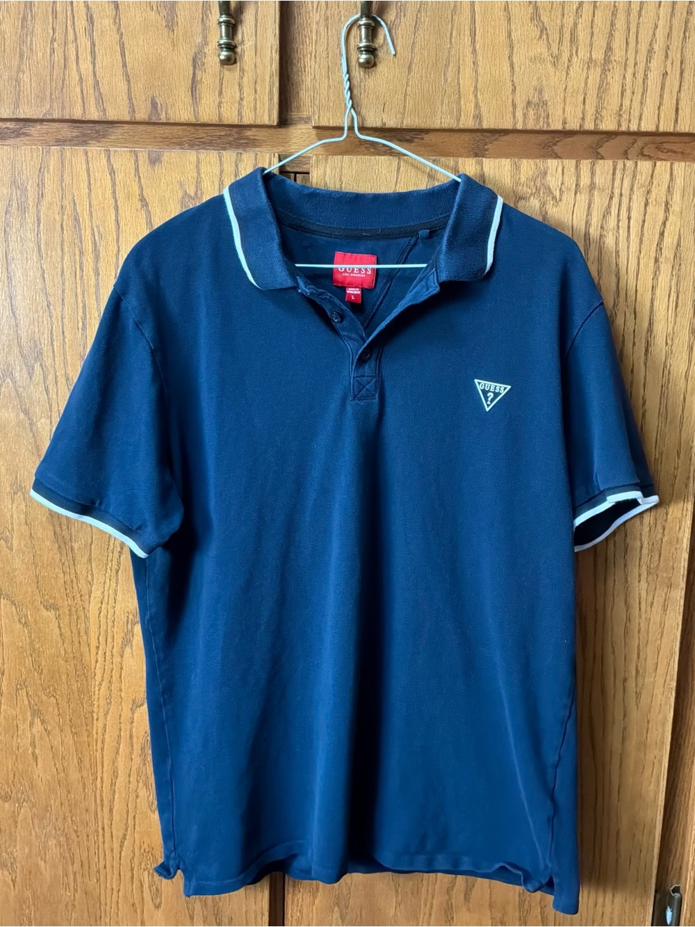 Guess Los Angeles Navy Blue Logo Polo Shirt Men’s Large